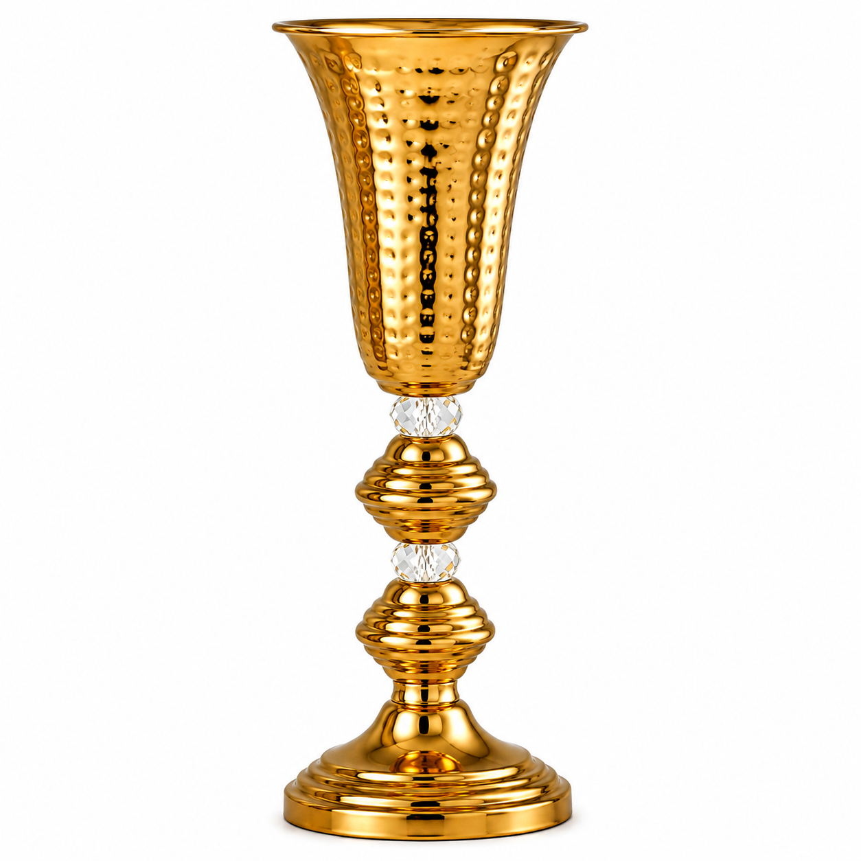 Gold Hammered Ornament Vases