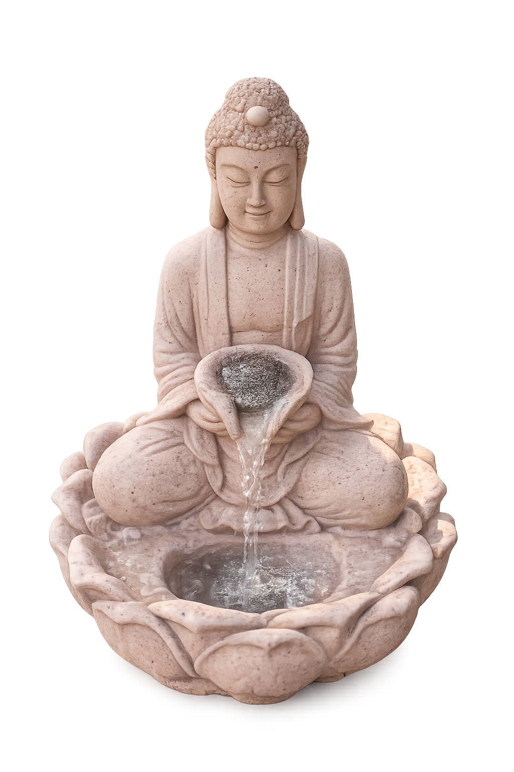 White buddha fountain