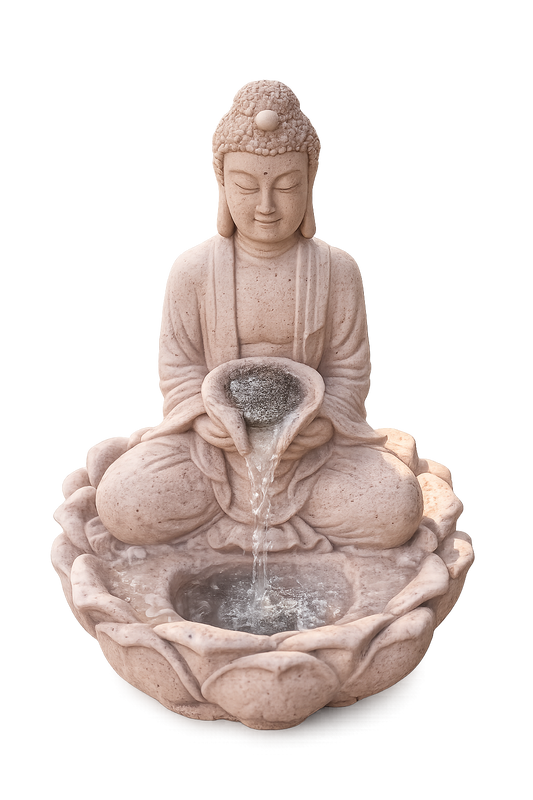 White buddha fountain