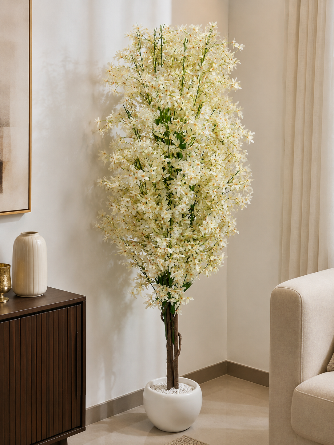 Premium Artificial Orange Flower Tree