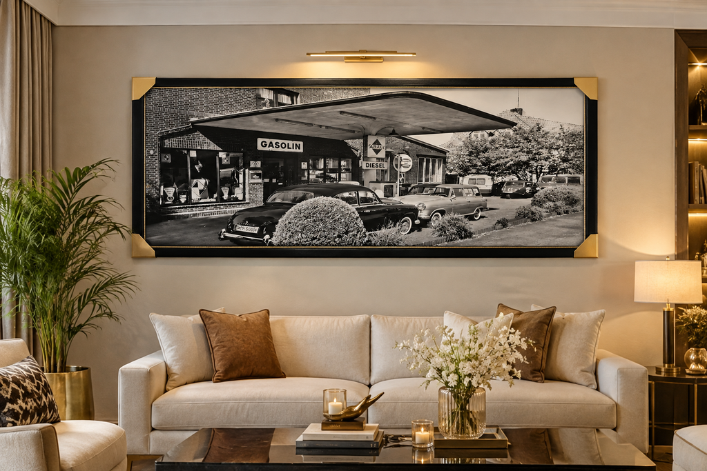 Vintage Gas Station Framed Wall Art