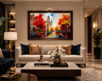 Premium Framed Autumn Cityscape Wall Art