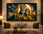 Divine Krishna & Radha Framed Wall Painting