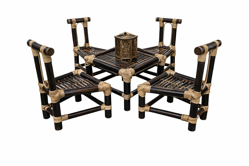 Bamboo Dining Table Set