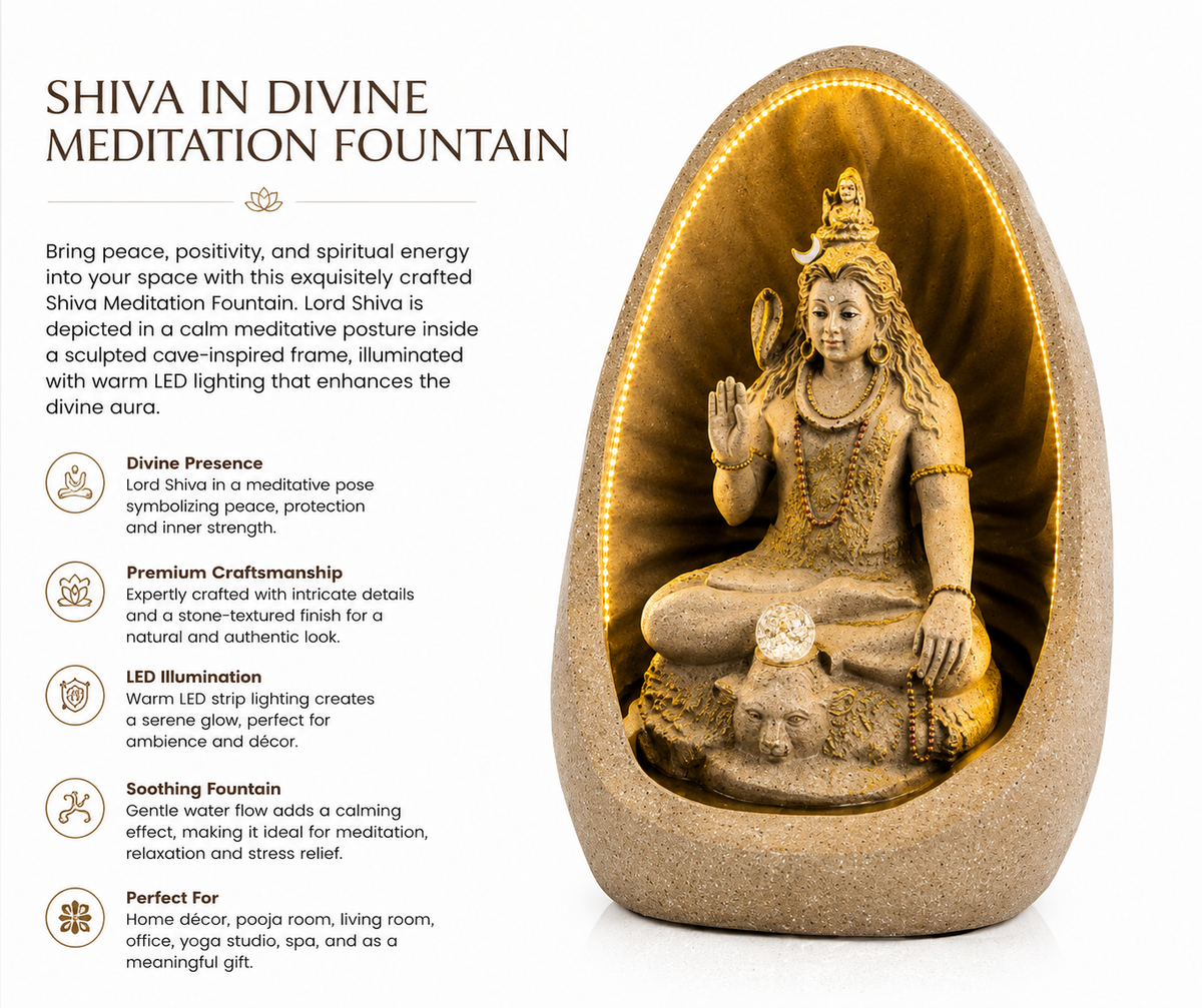 Shiva In Devine Fountain