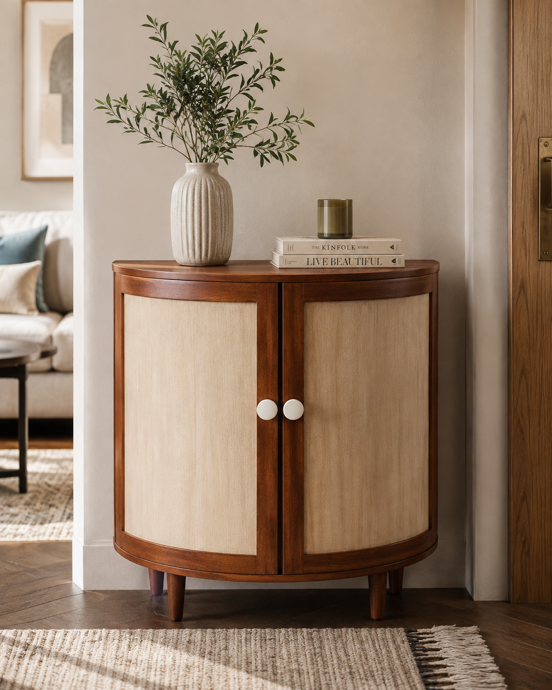 Mid-Century Wooden Storage Cabinet