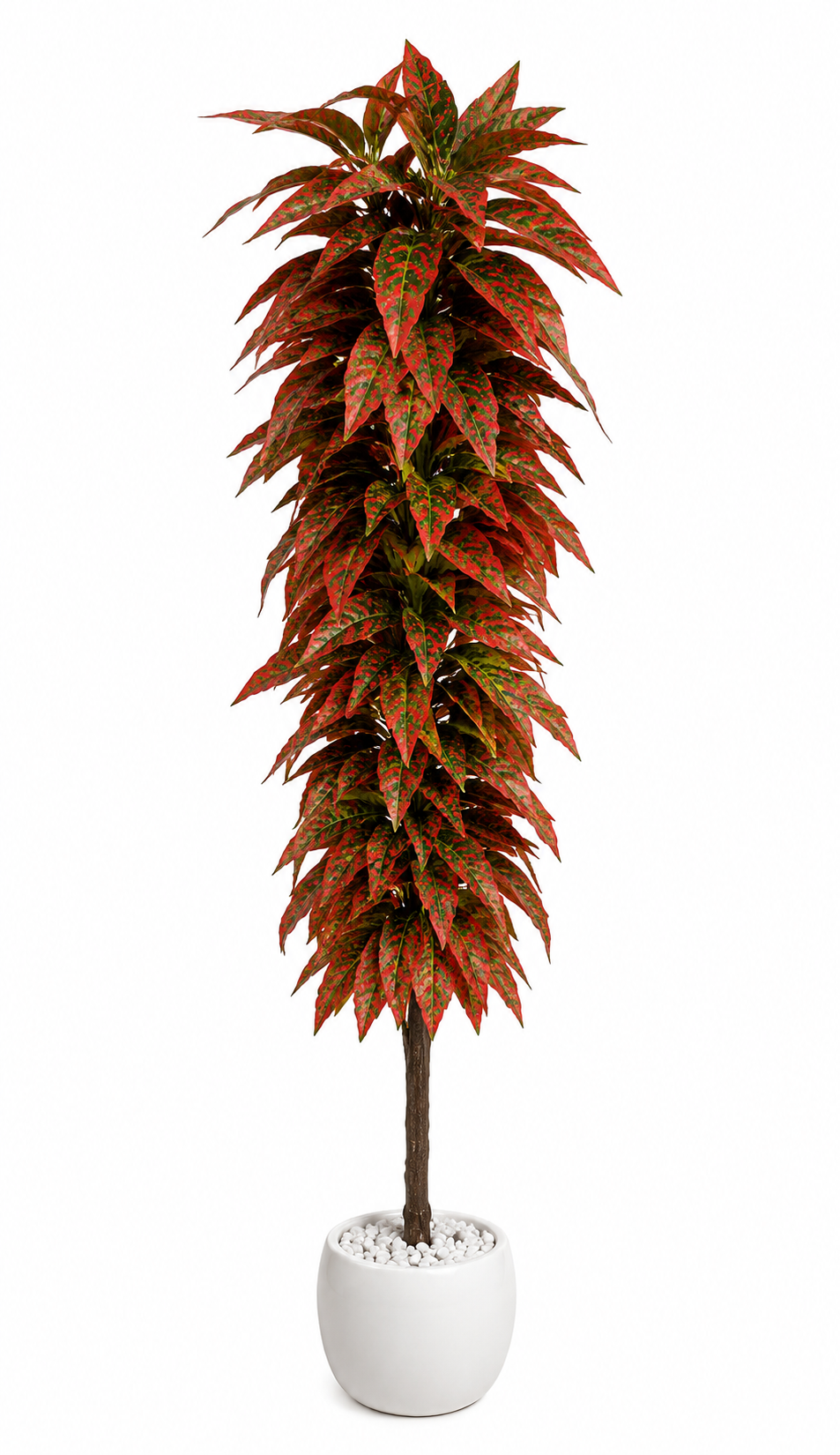 Premium Red & Green Artificial Foliage Plant
