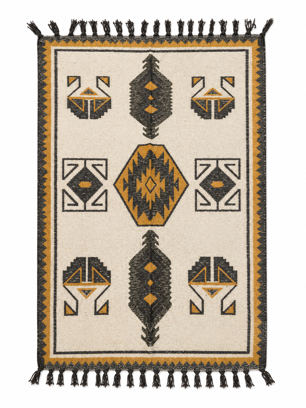 Premium Geometric Woven Rug