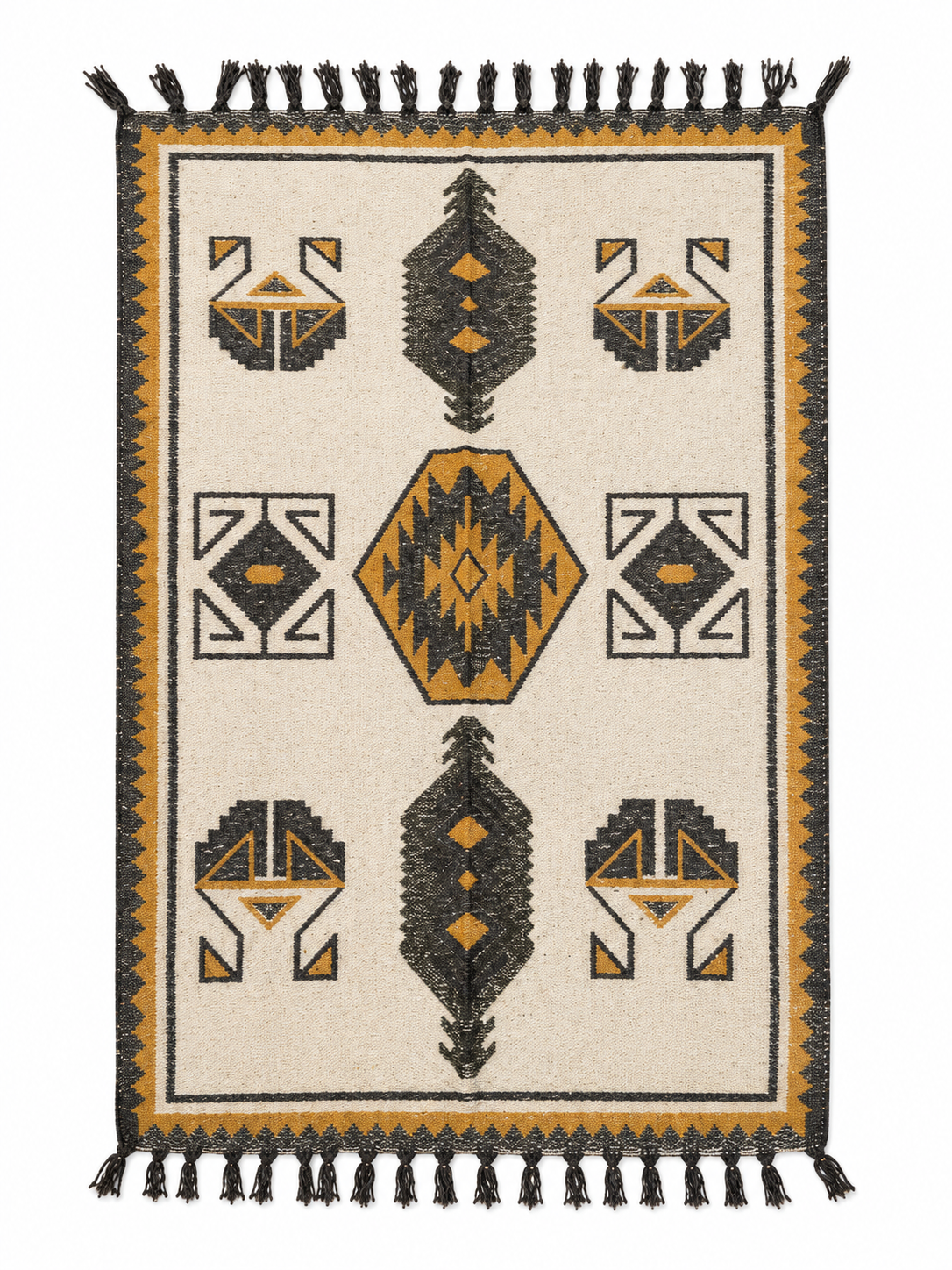 Premium Geometric Woven Rug