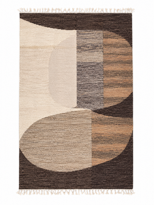 Abstract Geometric Handwoven Rug