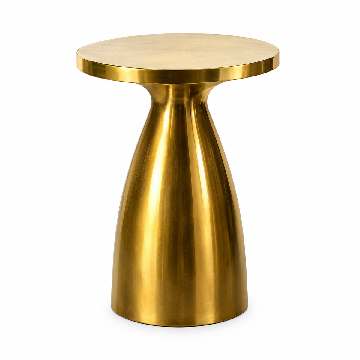 Gold Sculptural Side Table