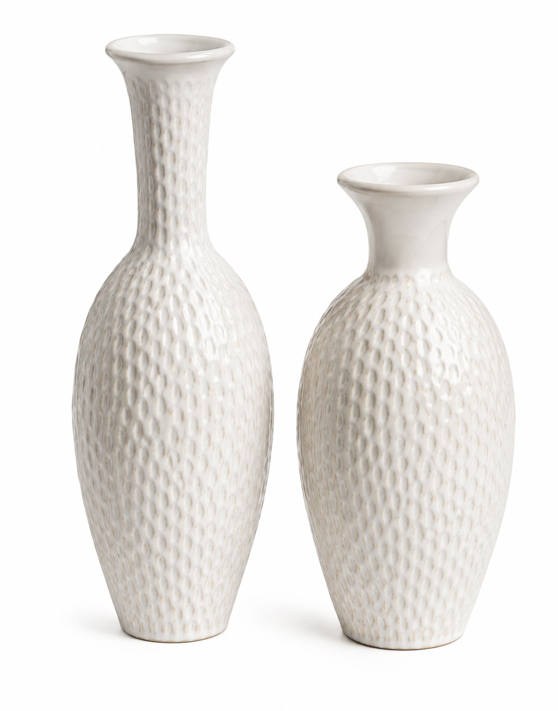 Premium Textured Ceramic Vase Set*2P
