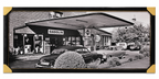 Vintage Gas Station Framed Wall Art
