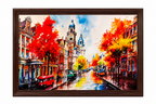Premium Framed Autumn Cityscape Wall Art