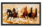 Majestic Running Horses Framed Wall Painting