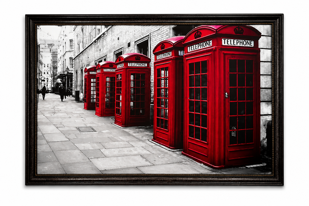 London Red Telephone Booth Wall Art
