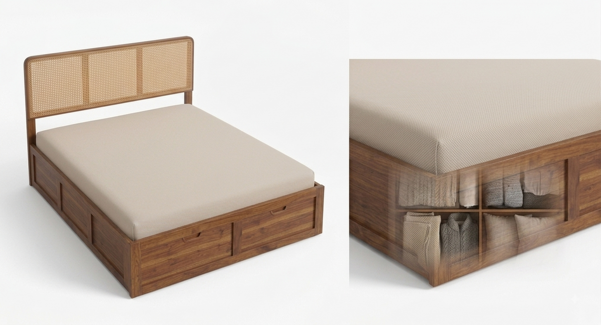 Wooden Double Bed