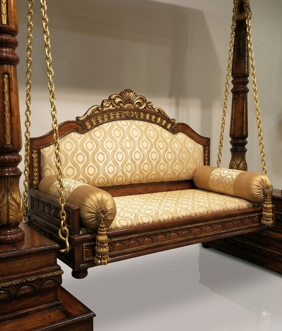 Teak Wood Wooden Jhula Swing