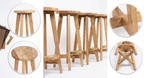 Bar Wooden Stools *4P