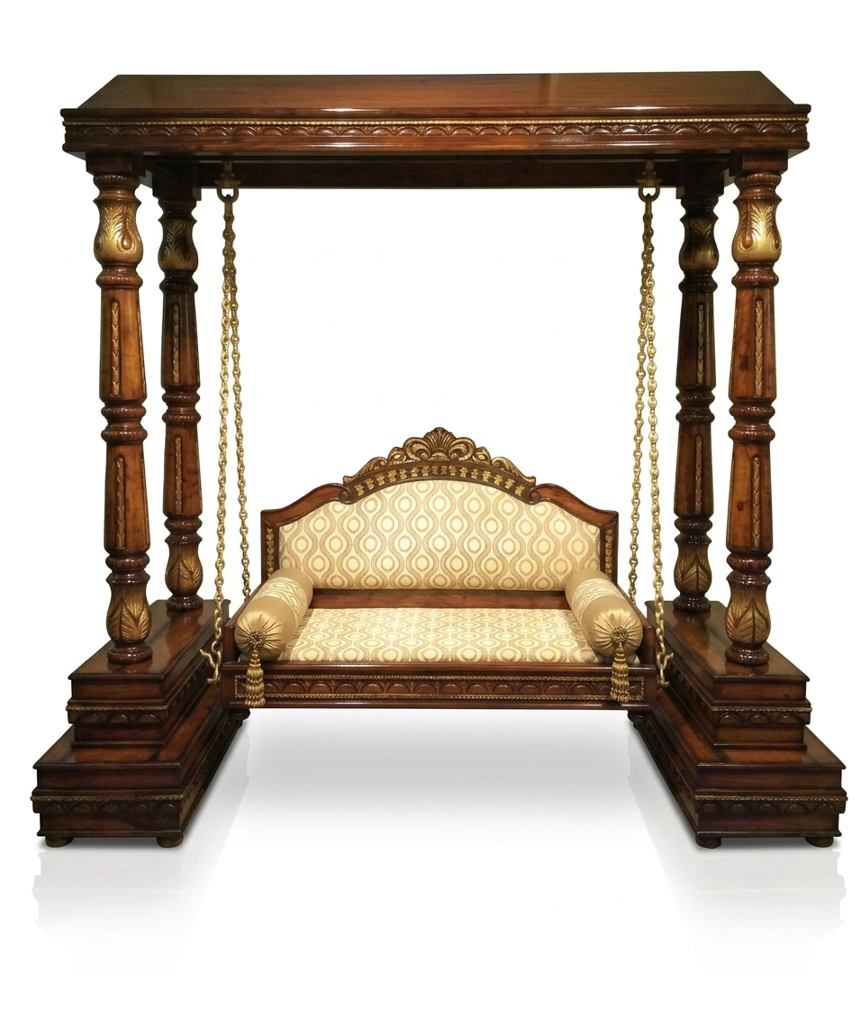 Teak Wood Wooden Jhula Swing