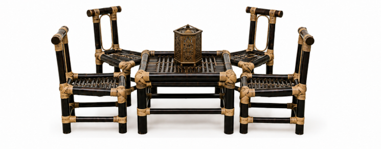 Bamboo Dining Table Set