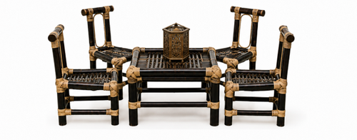Bamboo Dining Table Set